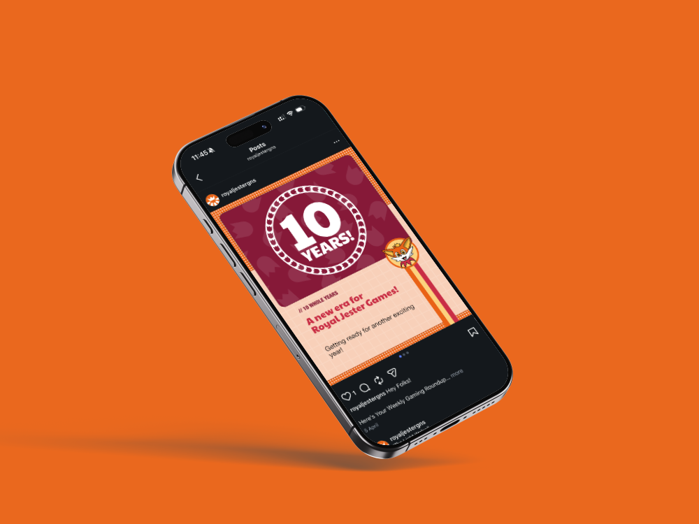 Social Poster shown on iPhone