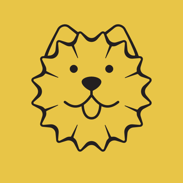 Logo design process 3 - added the dogs face