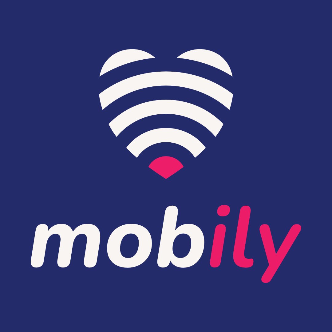 Vertical Lockup – White Mobily Stacked Lockup